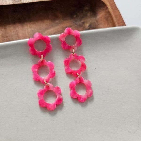 Delilah Earrings - Hot Pink - SwagglyLife Home & Fashion